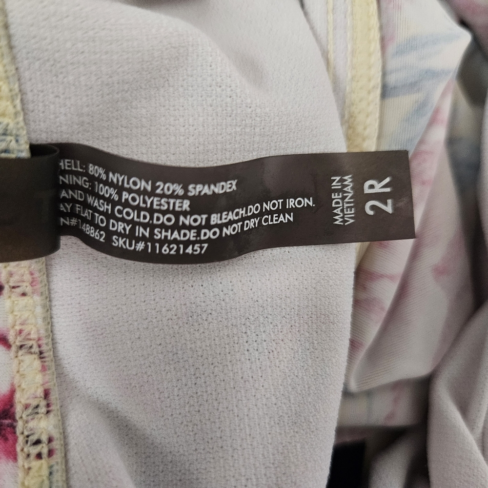 Torrid Yellow and Pink Tankini Top - Picture 2 of 11